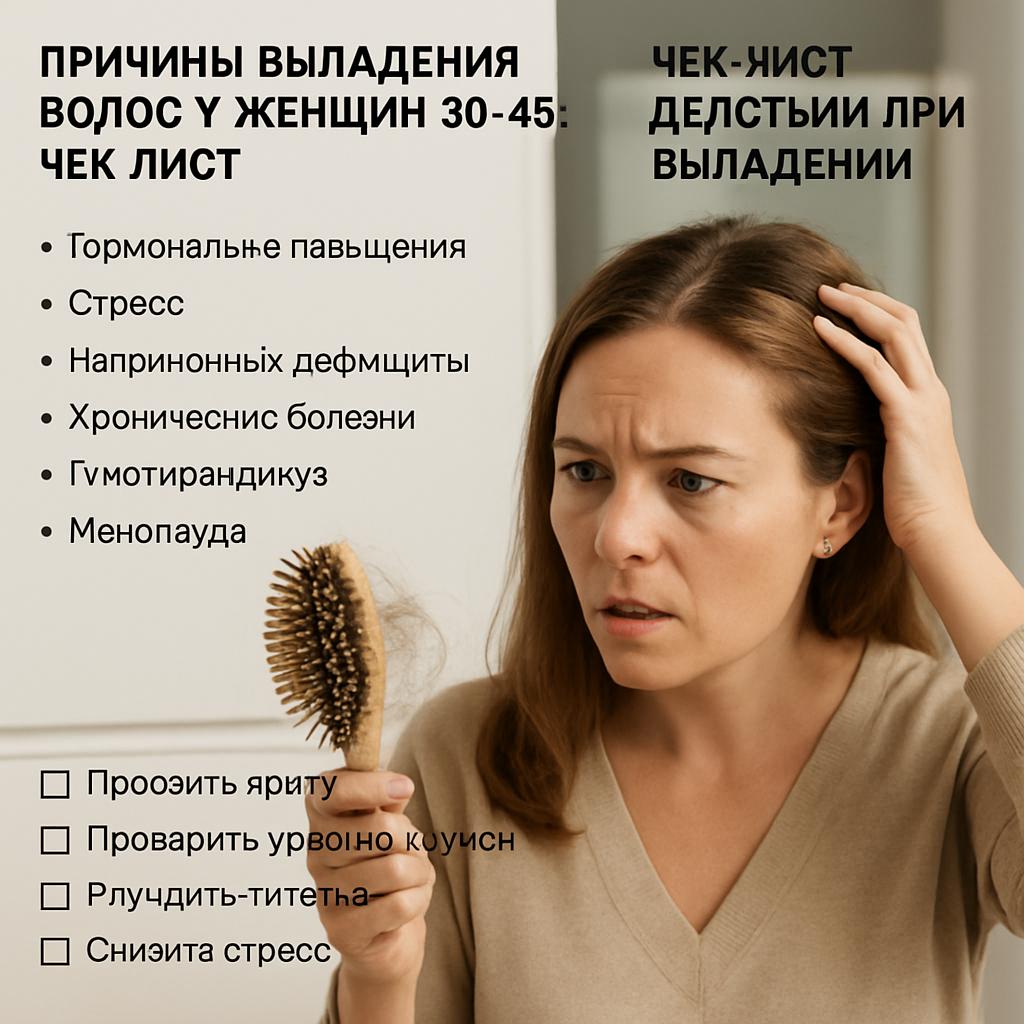 Причины выпадения волос у женщин 30–45: чек-лист. Чек-лист действий при выпадении Причины выпадения волос у женщин 30–45: чек-лист. Чек-лист действий при выпадении