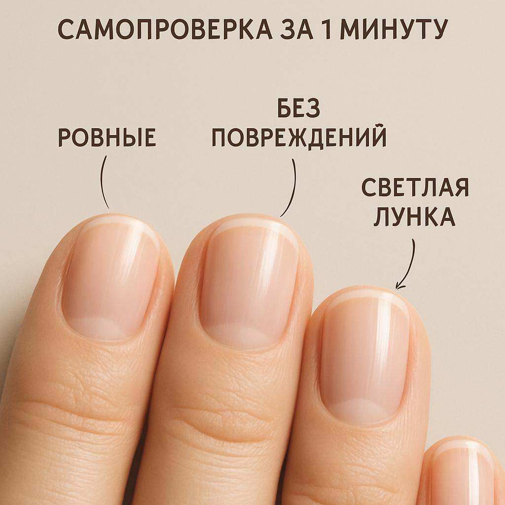 Признаки здоровых ногтей: самопроверка за 1 минуту. Маленькие истории и один рабочий лайфхак Признаки здоровых ногтей: самопроверка за 1 минуту. Маленькие истории и один рабочий лайфхак