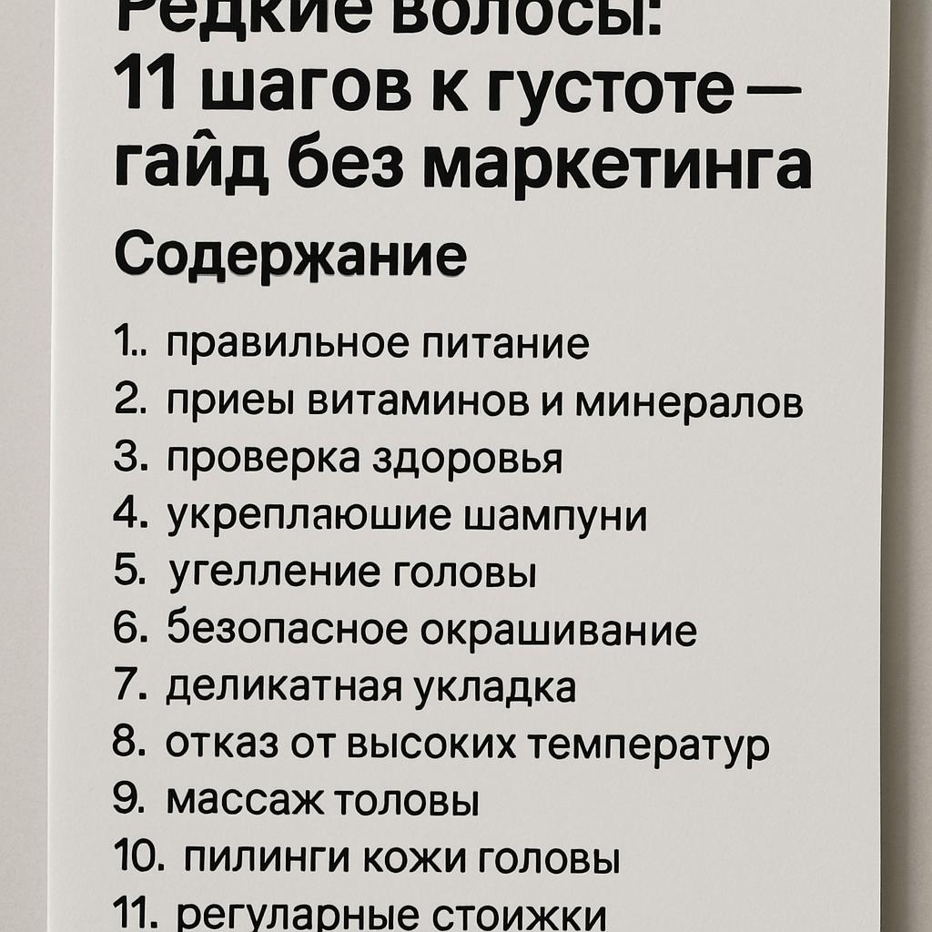 Редкие волосы: 11 шагов к густоте — гайд без маркетинга. Содержание Редкие волосы: 11 шагов к густоте — гайд без маркетинга. Содержание