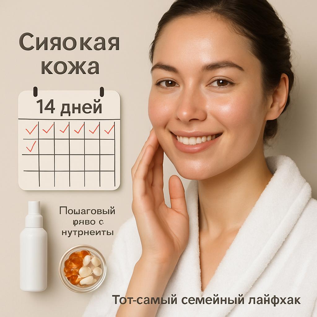 Сияющая кожа за 14 дней: пошаговый уход и нутриенты. Тот самый семейный лайфхак Сияющая кожа за 14 дней: пошаговый уход и нутриенты. Тот самый семейный лайфхак
