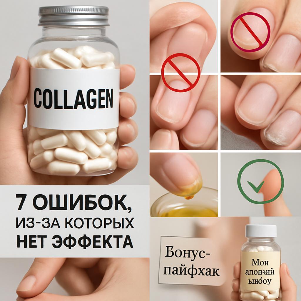 Коллаген для ногтей: 7 ошибок, из-за которых нет эффекта. Бонус-лайфхак и мой рабочий выбор Коллаген для ногтей: 7 ошибок, из-за которых нет эффекта. Бонус-лайфхак и мой рабочий выбор