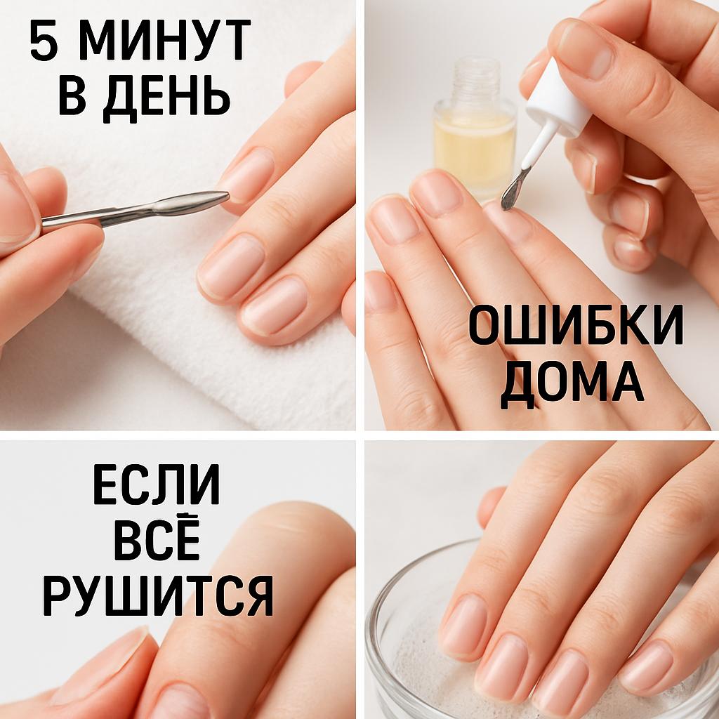 Экспресс-уход для ногтей: 5 минут в день для крепости. Ошибки дома и что делать если все рушится Экспресс-уход для ногтей: 5 минут в день для крепости. Ошибки дома и что делать если все рушится
