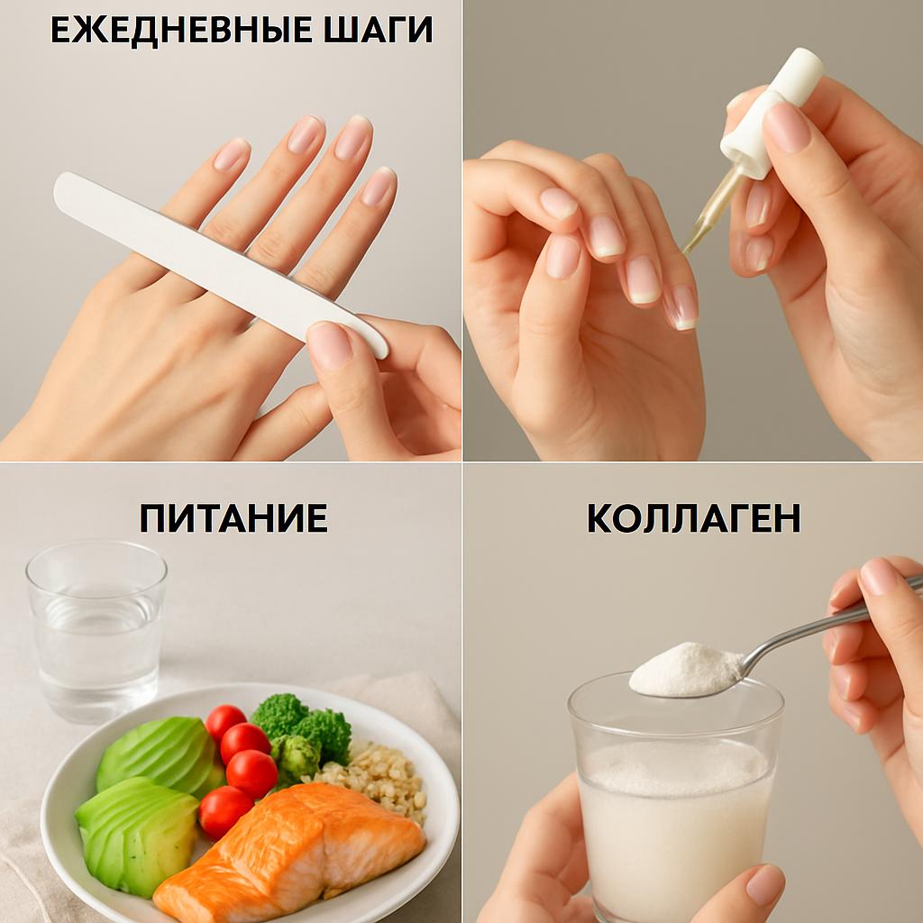 План «крепкие ногти»: ежедневные шаги, питание и коллаген. Источники План «крепкие ногти»: ежедневные шаги, питание и коллаген. Источники