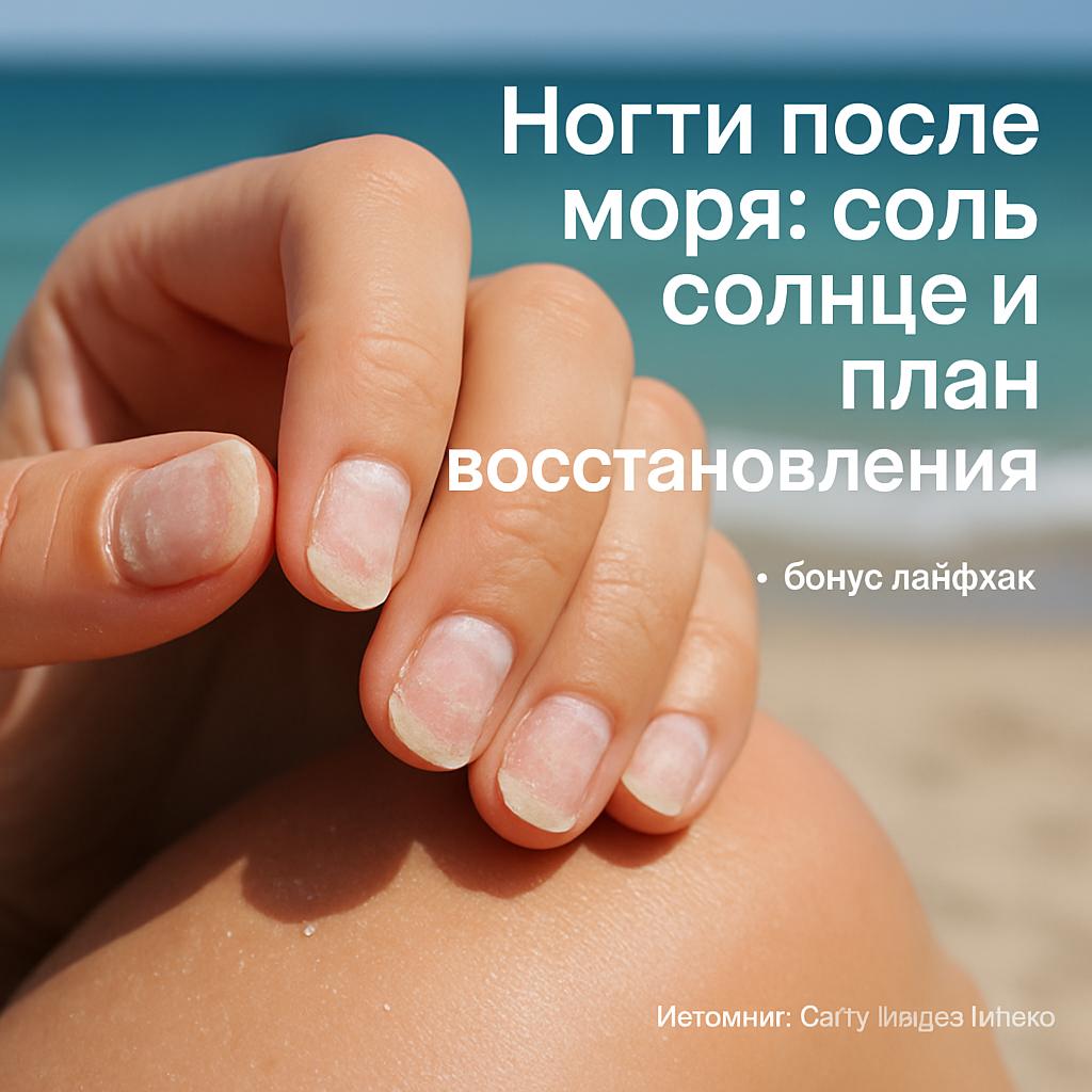 Ногти после моря: соль, солнце и план восстановления. Бонус лайфхак и источники Ногти после моря: соль, солнце и план восстановления. Бонус лайфхак и источники